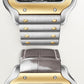 Santos de Cartier Large 39.8mm Steel Yellow Gold Blue Crown Anthracite Gray Dial Steel Bracelet Automatic Watch
