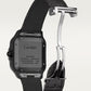 Santos de Cartier Large 39.8mm Steel Black Dial Rubber Strap Self-Winding Watch