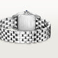Panthère de Cartier Medium 36.5mm x 26.7mm Steel Diamond Bezel Blue Crown Silver Dial Steel Bracelet Quartz Watch