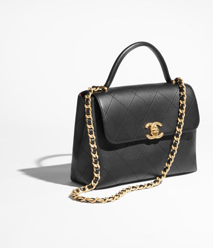 Large Flap Bag With Top Handle