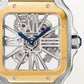Santos de Cartier Large 39.7mm Steel Yellow Gold Bezel Skeleton Dial Steel Bracelet Manual-Winding Watch