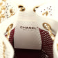Chanel Mini 25 Hobo Bag White Perforated Calfskin Antique Gold Hardware