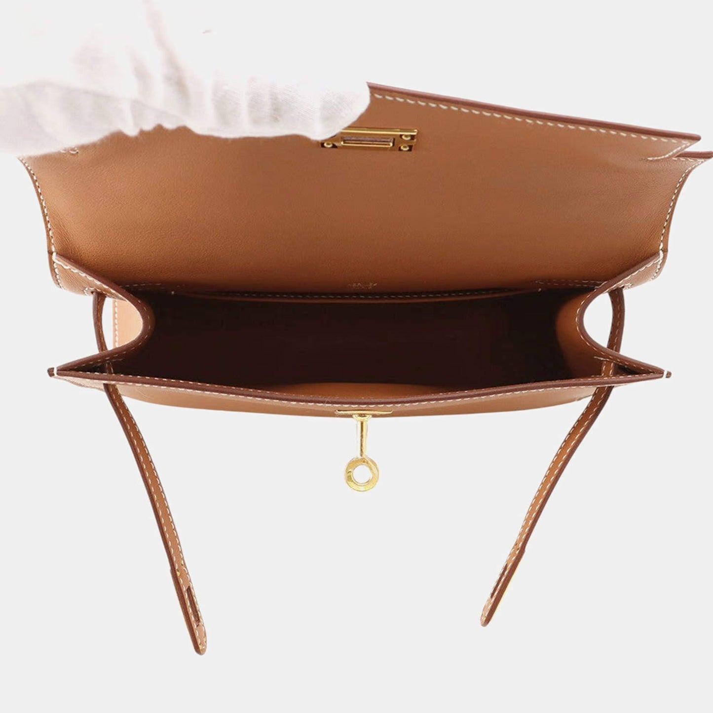 Hermes Pochettekelly Gold Swift Leather 01