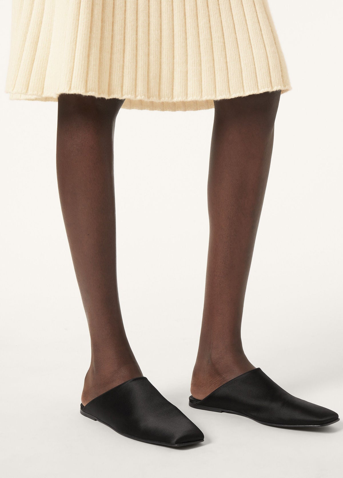 Alba Flat Mule  Viscose, Silk