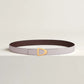 Cavaliere Belt Buckle & Reversible Leather Strap 24 MM