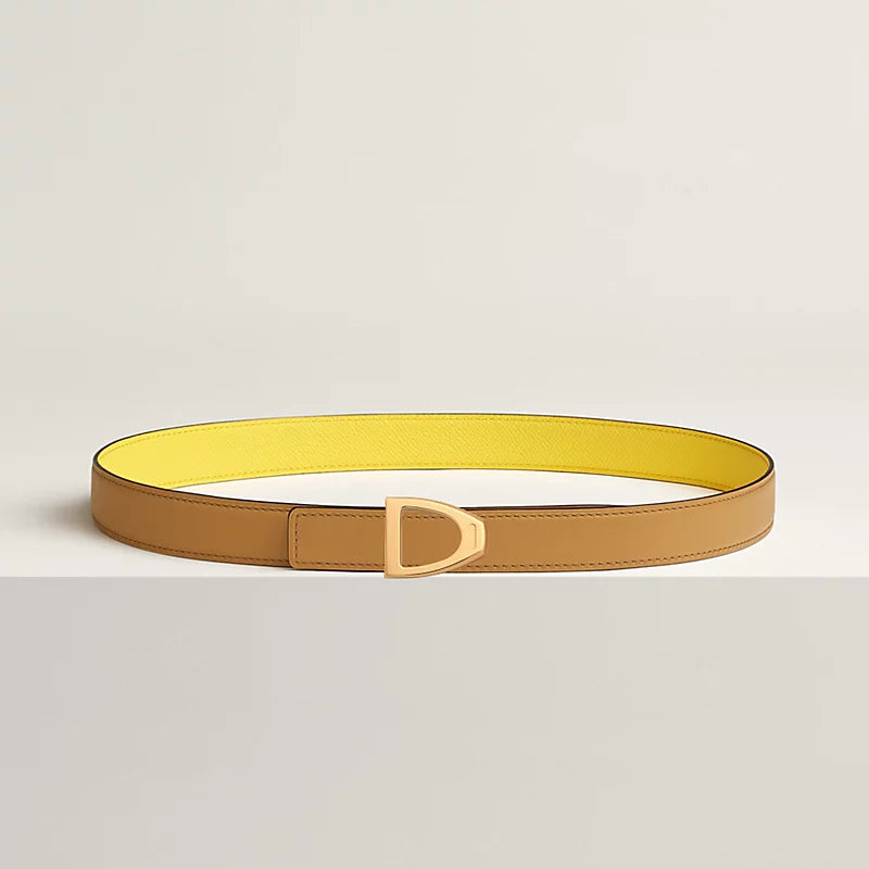 Cavaliere Belt Buckle & Reversible Leather Strap 24 MM