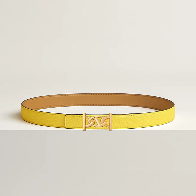 My H Belt Buckle & Hermès Sur Mer Reversible Leather Strap 24 MM
