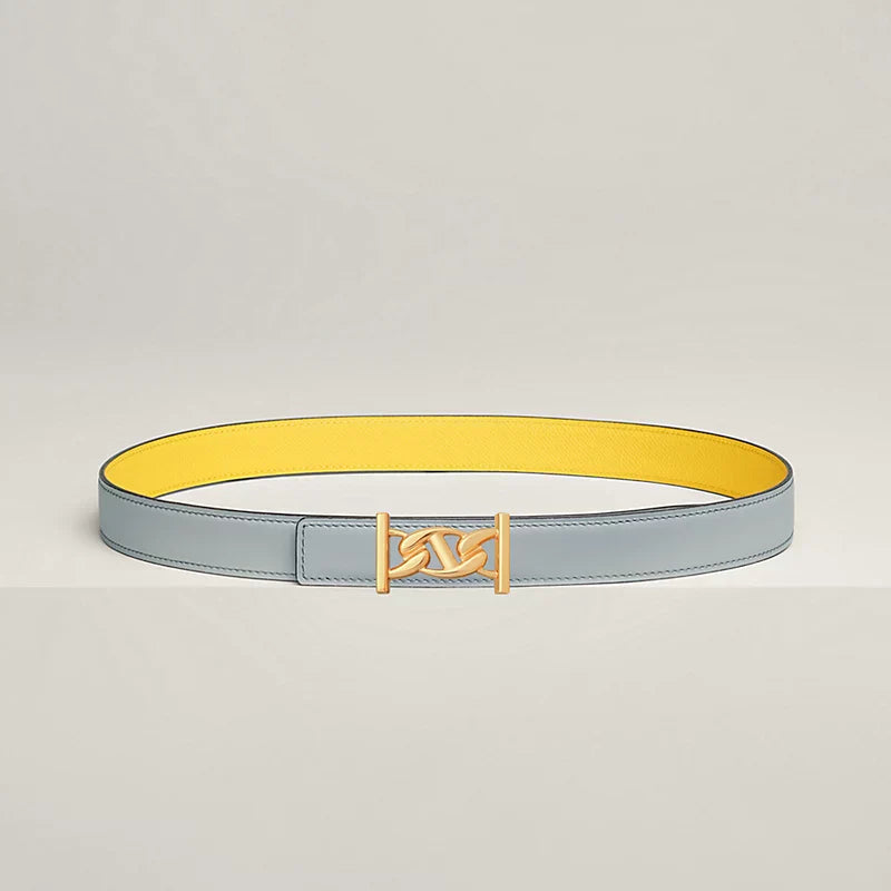My H Belt Buckle & Hermès Sur Mer Reversible Leather Strap 24 MM