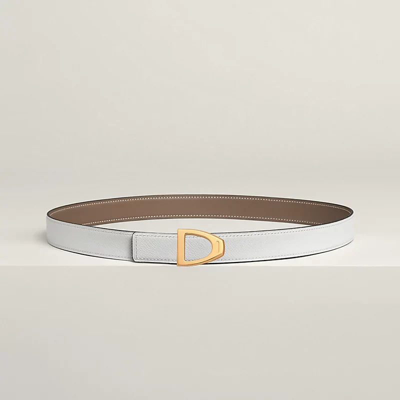 Cavaliere Belt Buckle & Reversible Leather Strap 24 MM