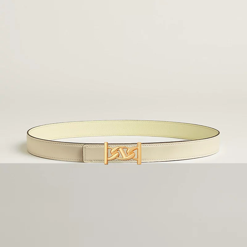 My H Belt Buckle & Hermès Sur Mer Reversible Leather Strap 24 MM