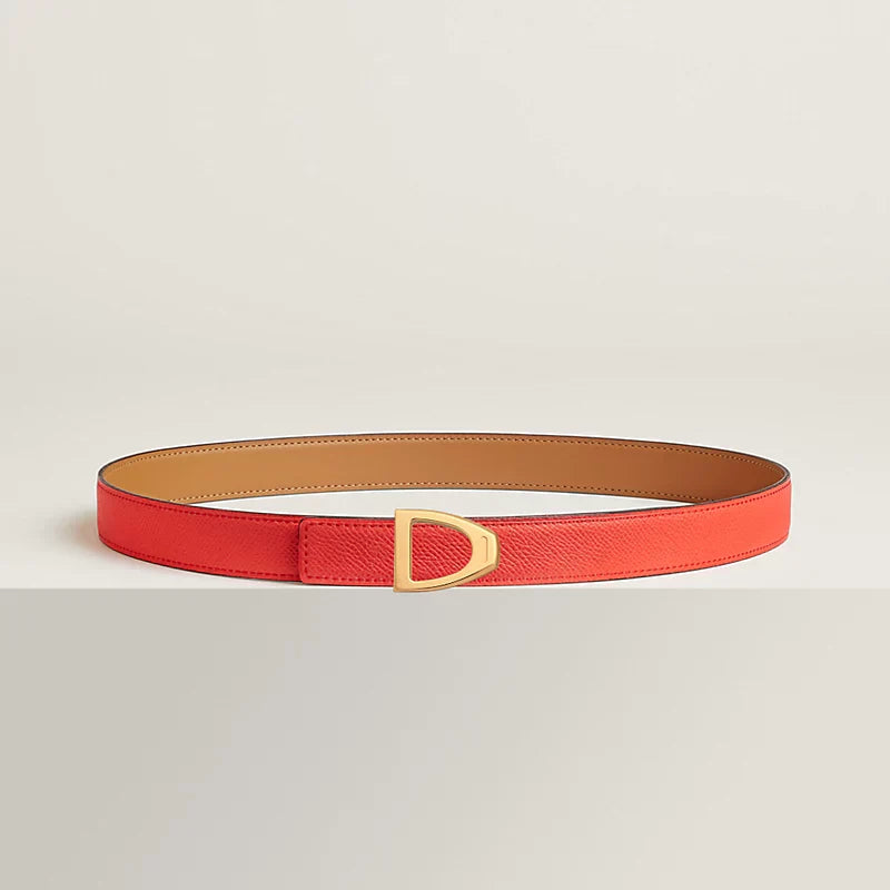 Cavaliere Belt Buckle & Reversible Leather Strap 24 MM
