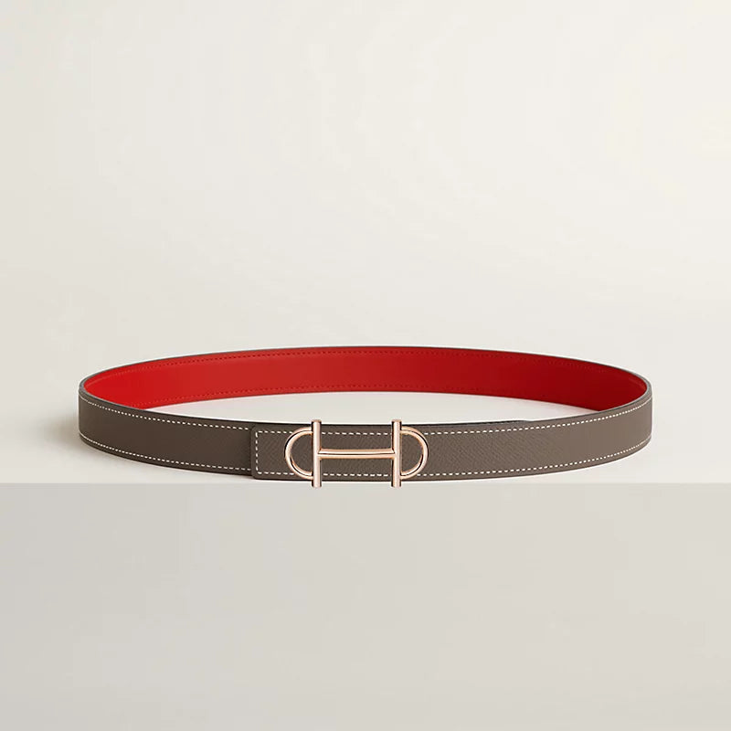 Gamma Belt Buckle & Reversible Leather Strap 24 MM