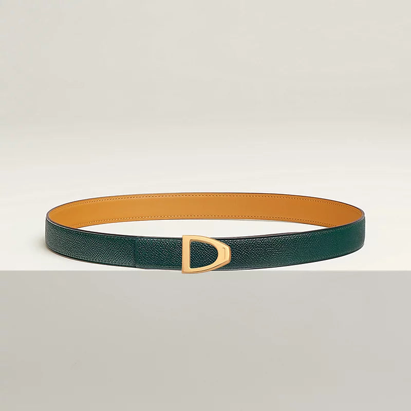Cavaliere Belt Buckle & Reversible Leather Strap 24 MM
