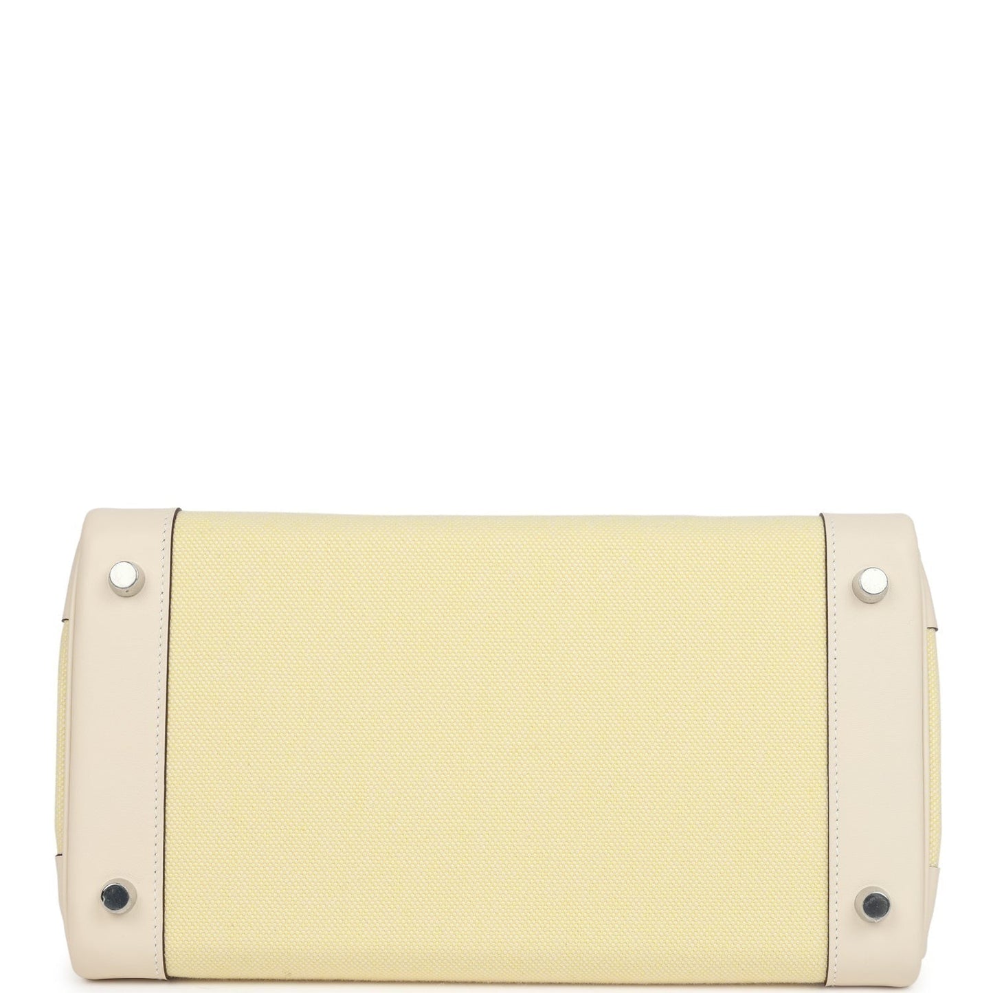 Birkin 30 Nata Swift and Jaune Poussin Toile H Canvas Palladium Hardware