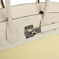 Birkin 30 Nata Swift and Jaune Poussin Toile H Canvas Palladium Hardware