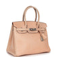 Vintage Hermès Birkin 30 Orange Dalmatian Buffalo Palladium Hardware