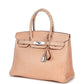 Vintage Hermès Birkin 30 Orange Dalmatian Buffalo Palladium Hardware