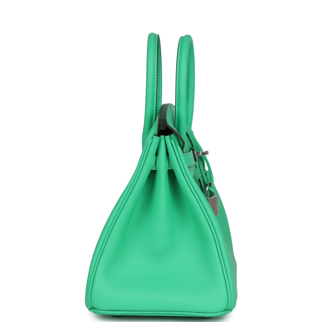 Birkin 25 Vert Comics Swift Palladium Hardware