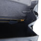 Birkin Sellier 25 Bleu Indigo Epsom Gold Hardware