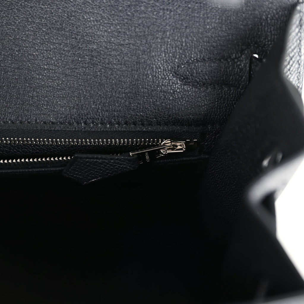 Birkins 25 Black Epsom Electrum Hardware