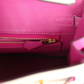 Hermès Special Order (HSS) Birkin 25 Craie and Rose Pourpre Epsom Brushed Gold Hardware