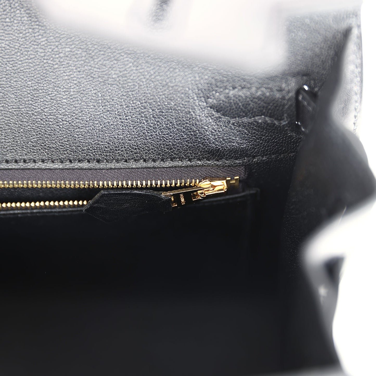 Birkin Sellier 25 Black Box Gold Hardware