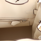 Birkin 25 Nata Swift and Ecru-Beige Toile H Canvas Palladium Hardware
