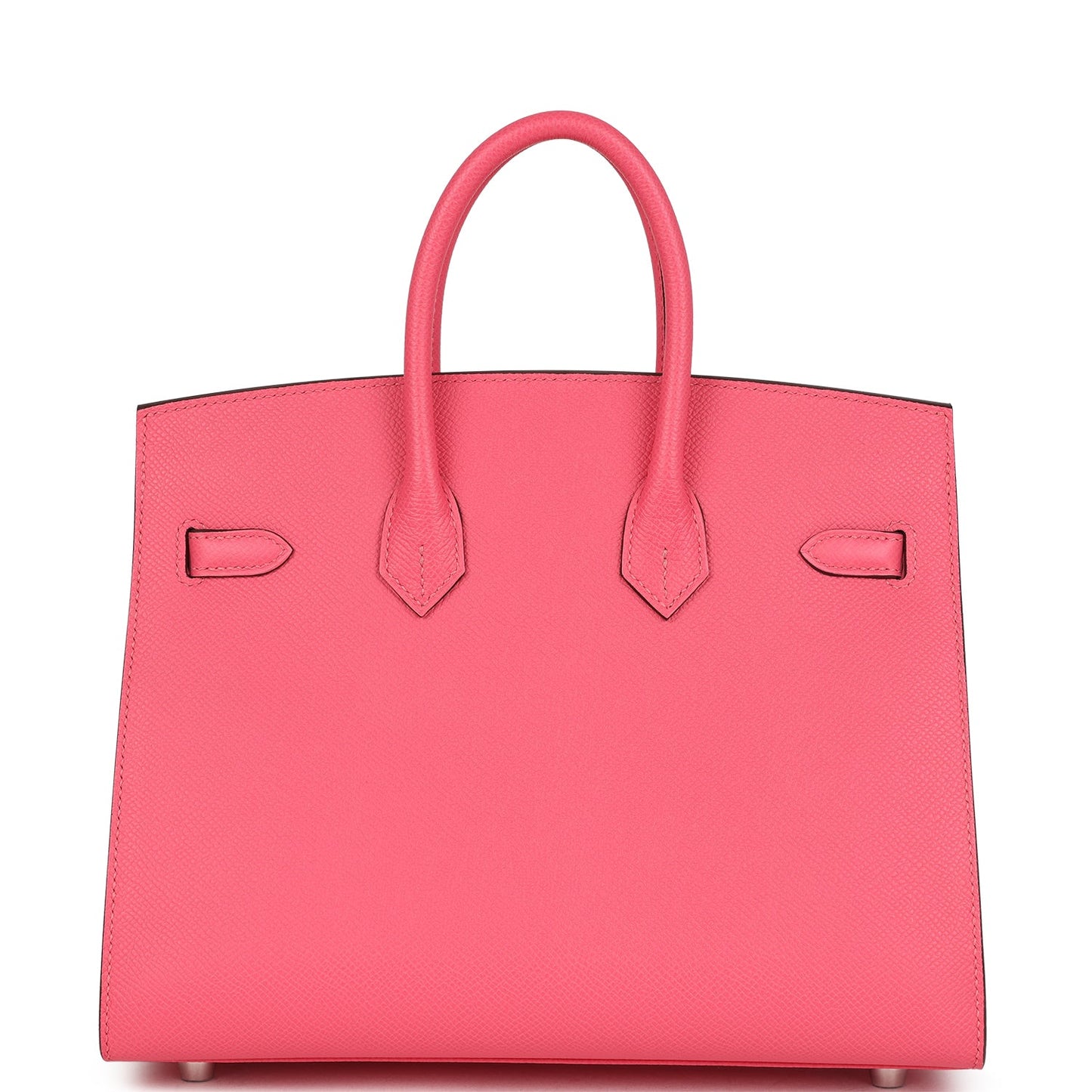 Birkin Sellier 25 Rose Azalee Epsom Palladium Hardware