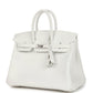 Birkin 25 New White Swift Palladium Hardware