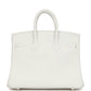 Birkin 25 New White Swift Palladium Hardware