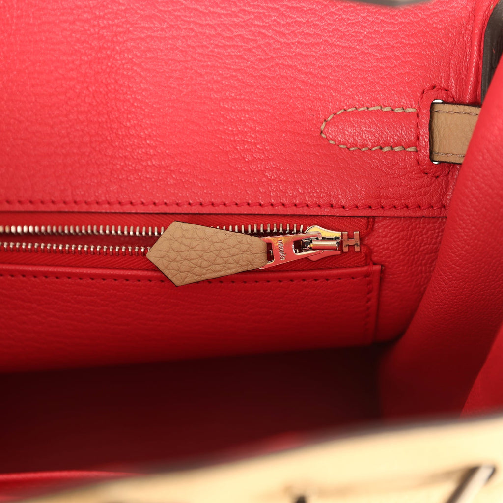 Birkin 25 Trench Verso Togo Palladium Hardware