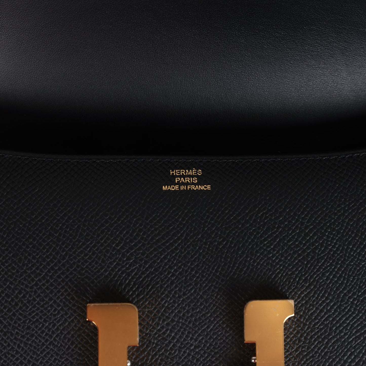 Constance Elan Black Epsom Gold Hardware
