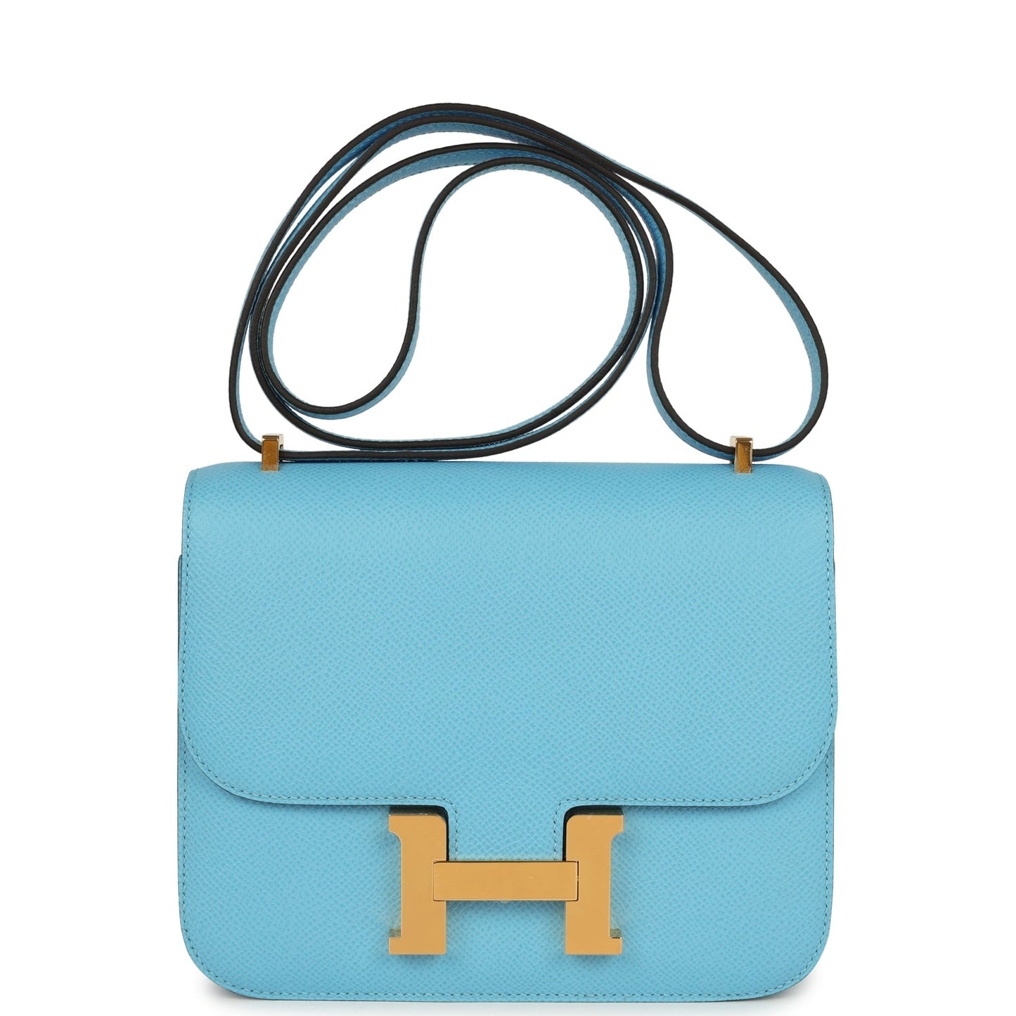 Constance 1-18 Celeste Epsom Gold Hardware