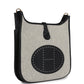 Evelyne III PM Black Clemence and Ecru Toile Gold Hardware