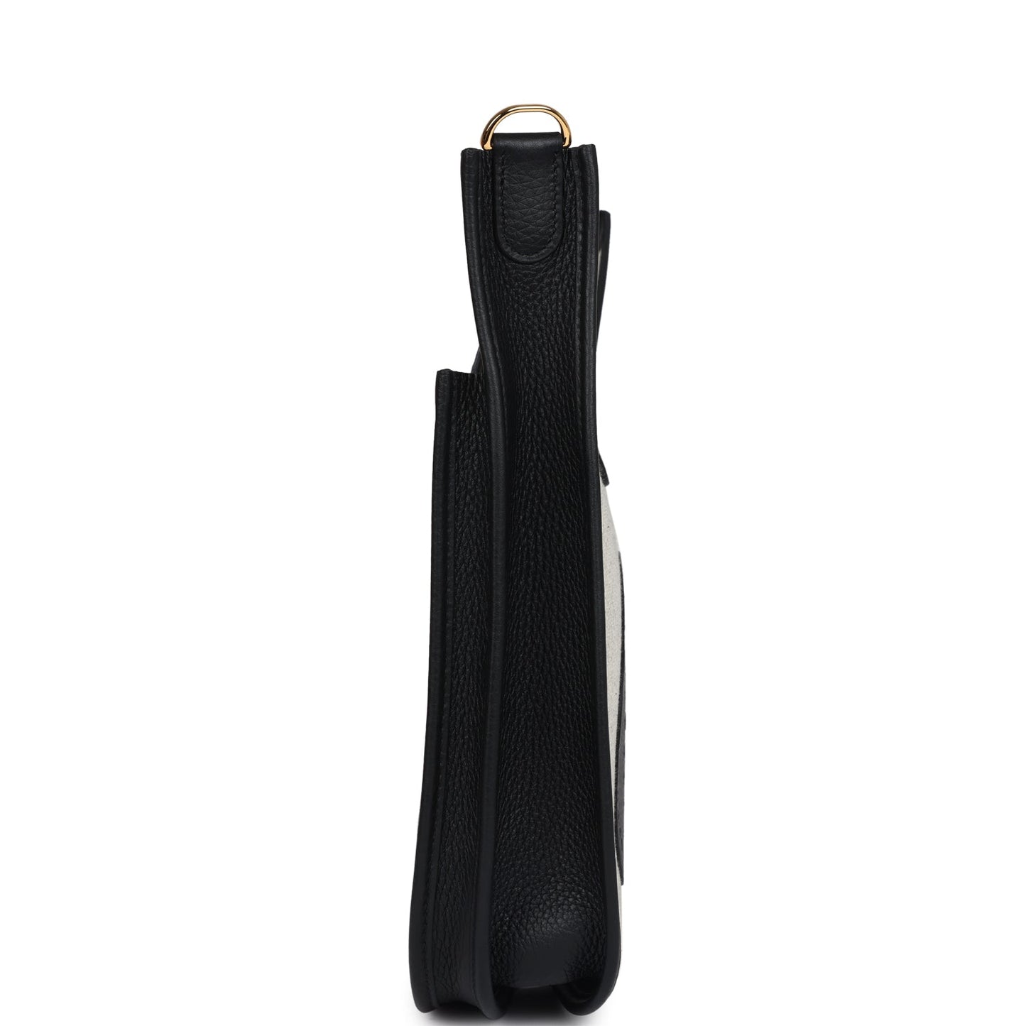 Evelyne III PM Black Clemence and Ecru Toile Gold Hardware