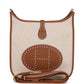 Evelyne III PM Gold Clemence and Ecru Toile H Canvas Gold Hardware