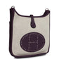 Evelyne III PM Cassis Clemence and Ecru Toile H Palladium Hardware