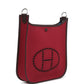 Neo Evelyne PM Rubis Officier Canvas and Rouge Sellier Swift Palladium Hardware