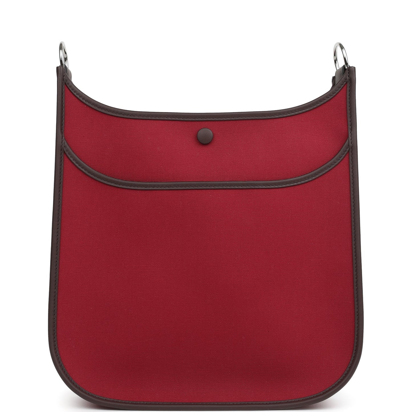 Neo Evelyne PM Rubis Officier Canvas and Rouge Sellier Swift Palladium Hardware