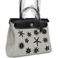 Herbag Zip 31 PM Hobnailed Black and Ecru Printed H Plume Canvas and Vache Hunter Palladium Hardware