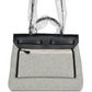 Herbag Zip 31 PM Hobnailed Black and Ecru Printed H Plume Canvas and Vache Hunter Palladium Hardware