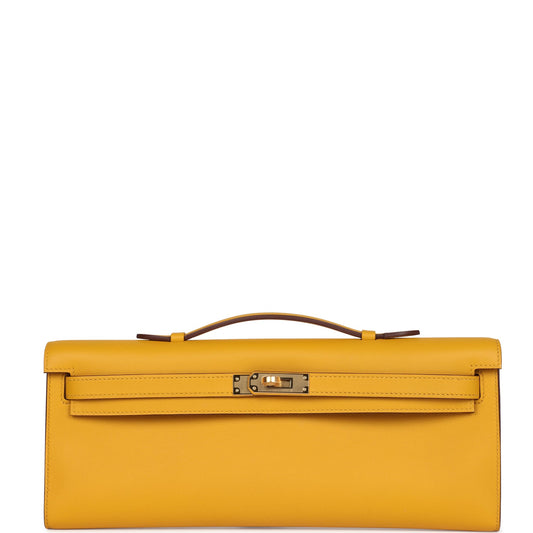 Kelly Cut Jaune Ambre Swift Gold Hardware