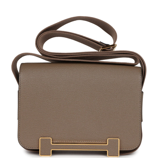 Geta Etoupe Chevre Gold Hardware