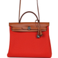 Herbag Zip PM 31 Capucine Toile Militaire & Fauve Vache Hunter Palladium Hardware
