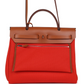 Herbag Zip PM 31 Capucine Toile Militaire & Fauve Vache Hunter Palladium Hardware