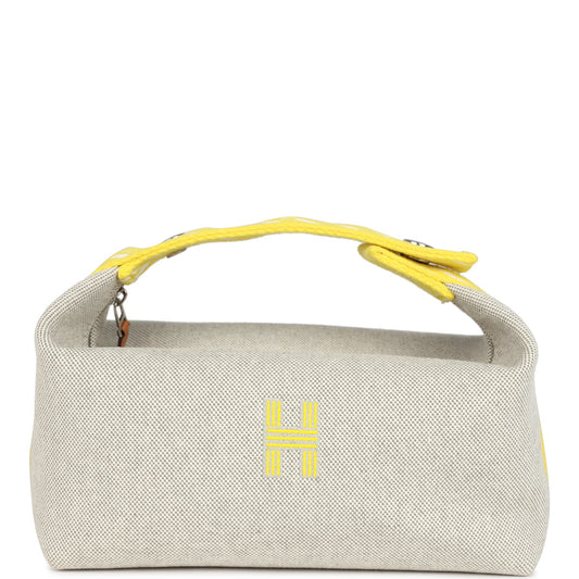 Bride A Brac Case PM Jaune Citron Plume Canvas Palladium Hardware