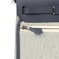 Herbag Zip 20 Mini Ecru and Ardoise Toile H Canvas and Ardoise Vache Hunter Palladium Hardware