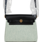 Herbag Zip 20 Mini Ecru and Vert Moyen Toile H Canvas and Black Vache Hunter Gold Hardware