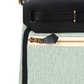 Herbag Zip 20 Mini Ecru and Vert Moyen Toile H Canvas and Black Vache Hunter Gold Hardware