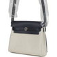 Herbag Zip 20 Mini Ecru and Bleu Glacier Toile H Canvas and Ardoise Vache Hunter Palladium Hardware